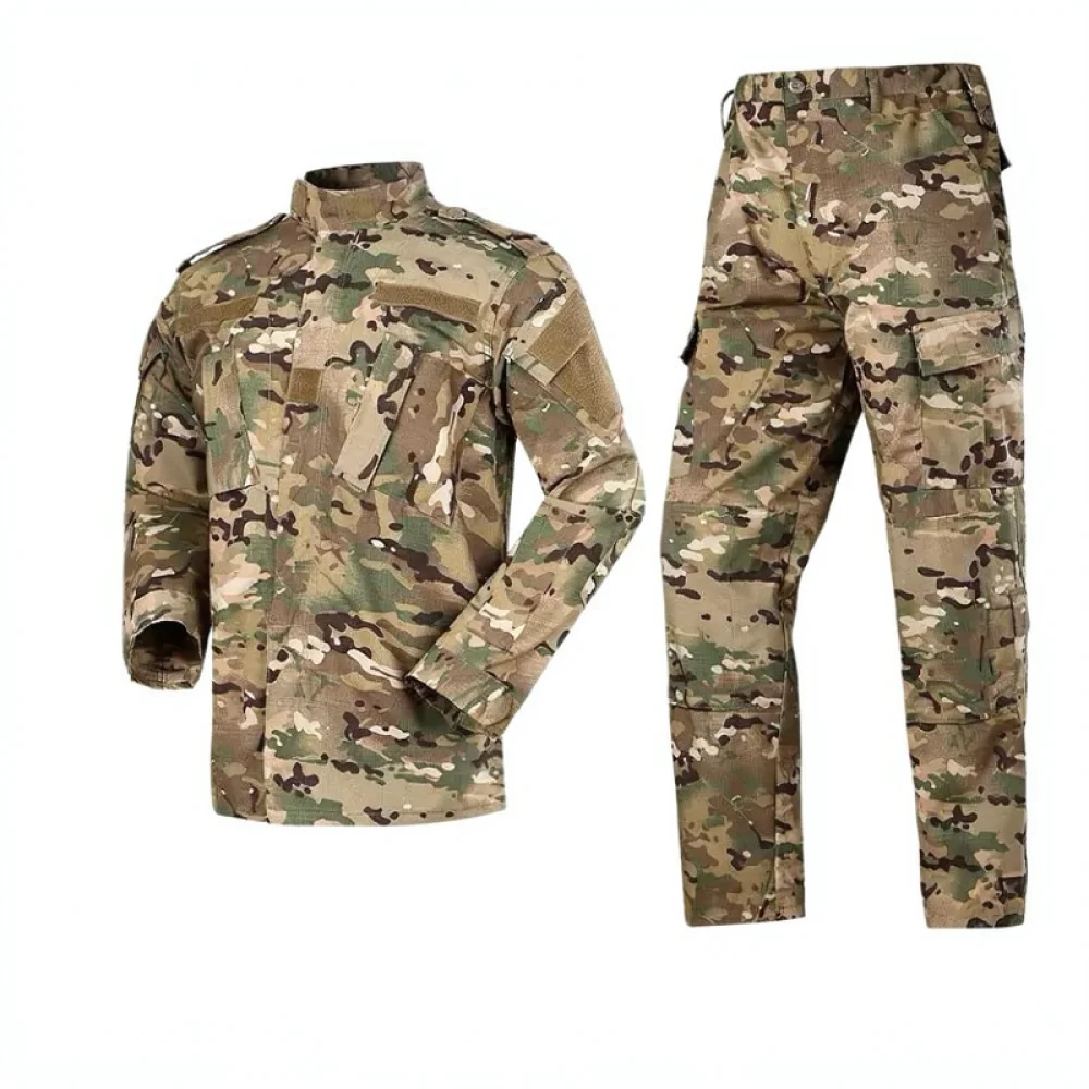 Unisex Outdoor Training Camouflage Uniform Wear Resistant Breathable Suit For Hiking Mountaineering Camping Gear