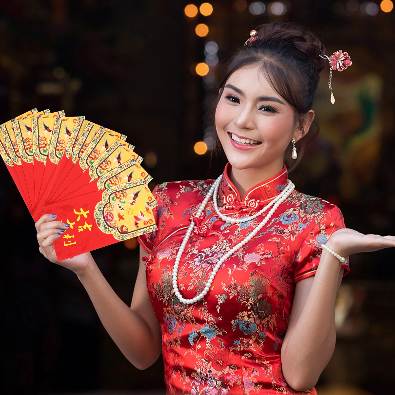 

40pcs Chinese New Year Hongbao Classic Money Gift Red Envelopes Festive Vintage Design High-Grade Paper Ox Year Spring Festival