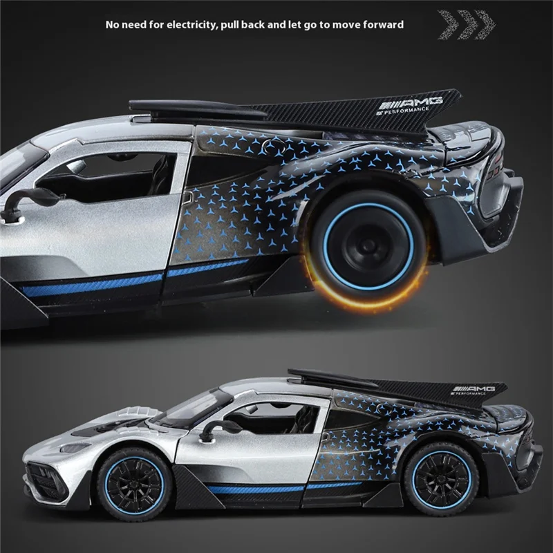 1:32 Benzs-One Alloy Sports Car Model Diecasts Metal Concept Racing Car Vehicles Model Sound and Light Simulation Kids Toys Gift