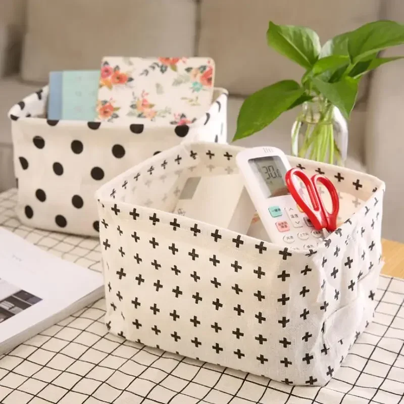 Waterproof Storage Basket Organizer Box Sundries Bag Cabinet Underwear Storage Bag Folding Home Desktop