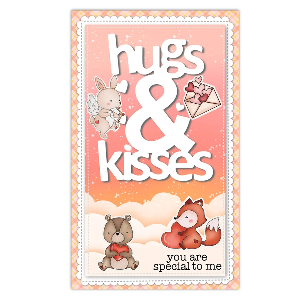 MangoCraft Love Series Metal Cutting Dies Clear Stamp  For Decor Dies Stamps DIY Scrapbooking Cards For Valentines Day Gifts