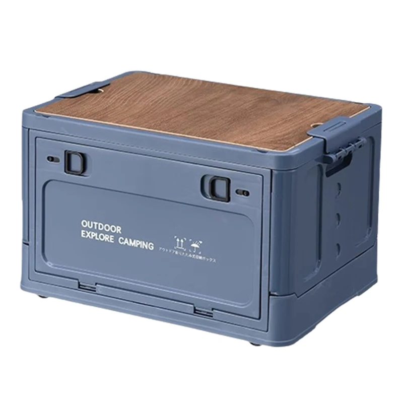 

DW-Outdoor Camping Folding Tourist Table Storage Box Car Storage Box Outdoor Travel Storage Camping Equipment Blue,