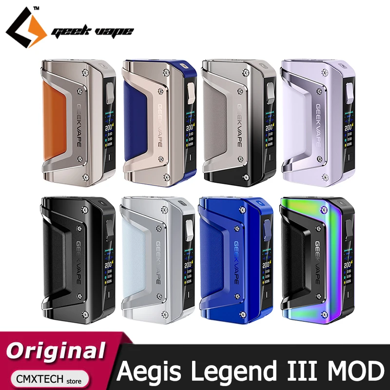 Original GeekVape Aegis Legend III 3 MOD 200W Box MOD Vape Electronic Cigarette Vaporizer Support Dual 18650 Battery