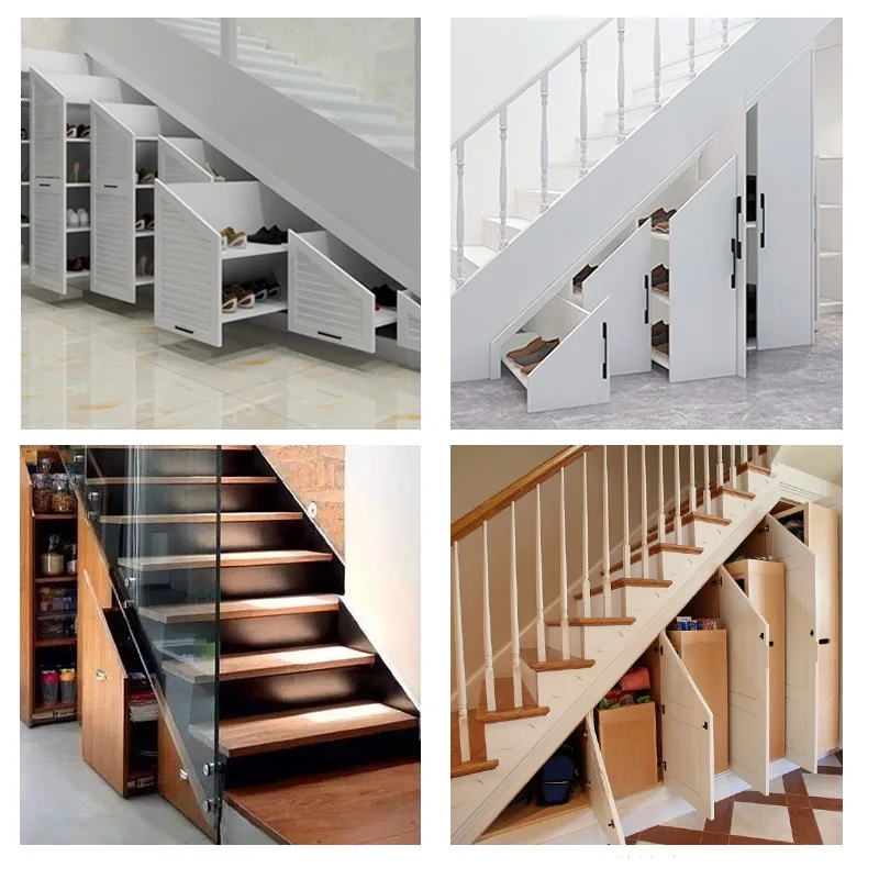 1Pair Heavy 120Kg Hydraulic Dampered Under Stair Pull Out Slides