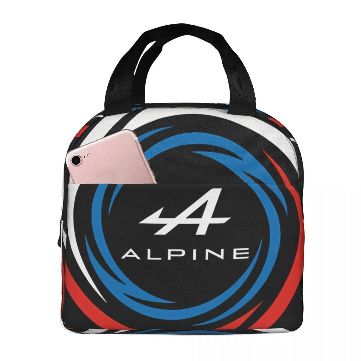 For Boy Girl Lunch Food Box British Racing Team 2024 New Alpine f1 Durable WaterproofTravel Storage BagsWork