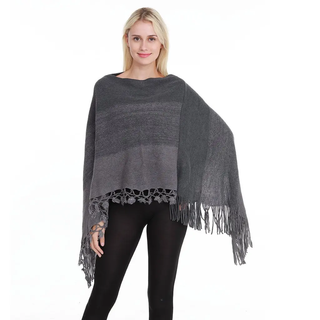 

Women's Large Size Knitted Pullover Sweater with Tassel Loose Fit All-match Striped Design Stitching Pouch Fashion