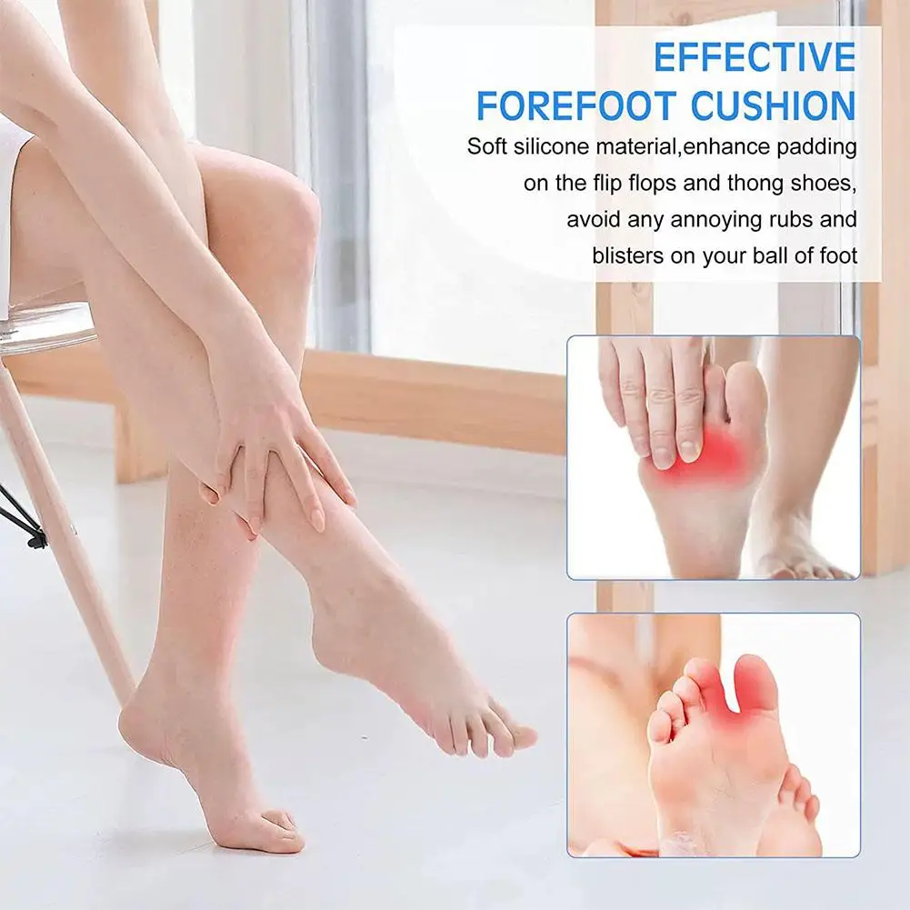 1/2pairs Soft Silicone Flip Gel Cushions Pads Toe Protectors Thong Sandal Flop Gel Inserts Guards Insoles Shoes Grip Pads