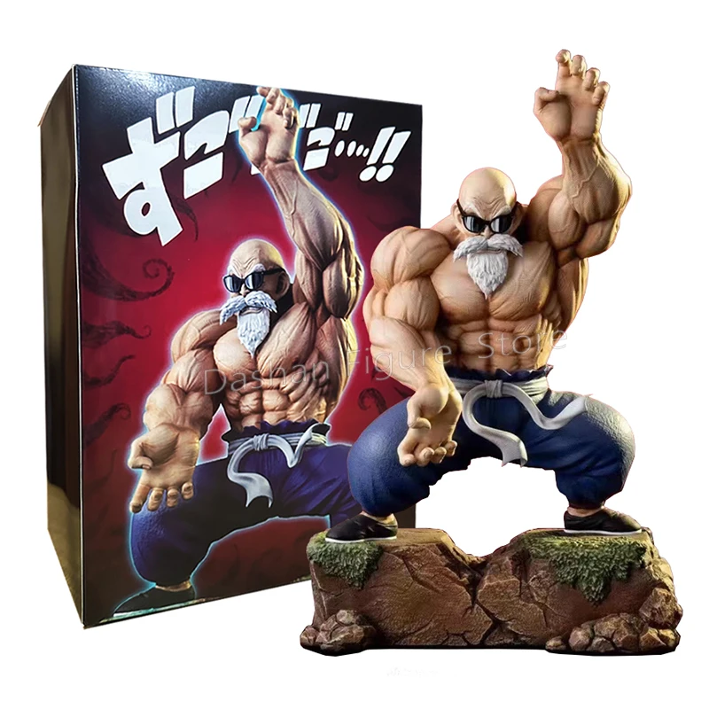 

GK Anime Dragon Ball 25cm Master Roshi Action Figure Ornament Combat Posture Muscle Kame Sennin Statue PVC Collection Model Toys