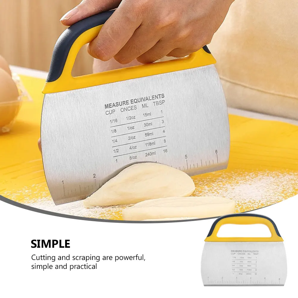 

Stainless Steel Cutters Baking Scrapers 430 Dough Cutters Grade Kitchen Tool Pastry Slicer Pizza Cake Divider