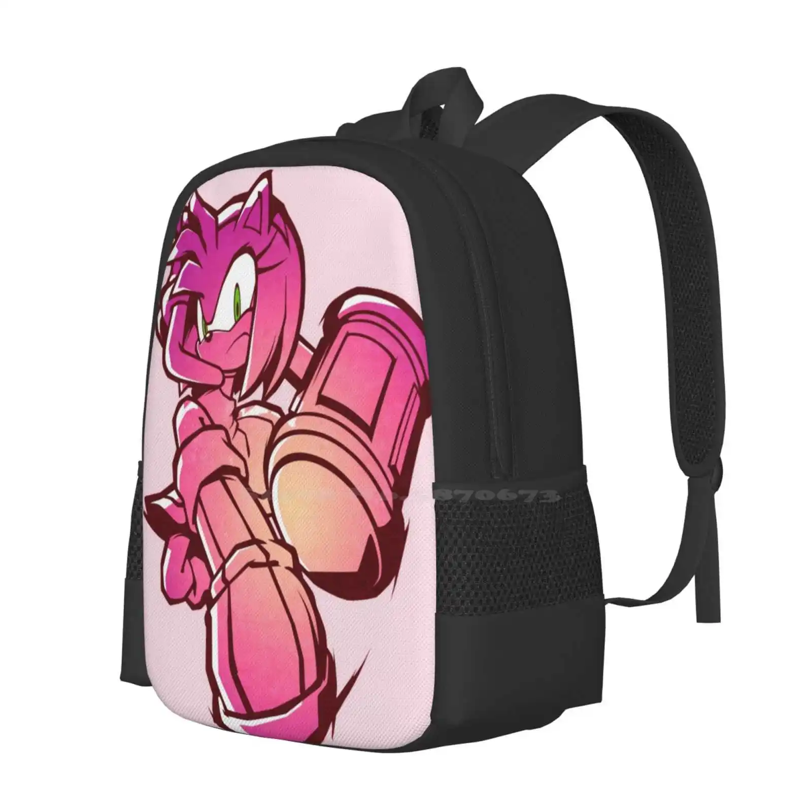 Amy Hot Sale Schoolbag Backpack Fashion Bags Shadow The Hedgehog Tails Amy Knuckles Silver Heroes Metal Generations Adventure 2