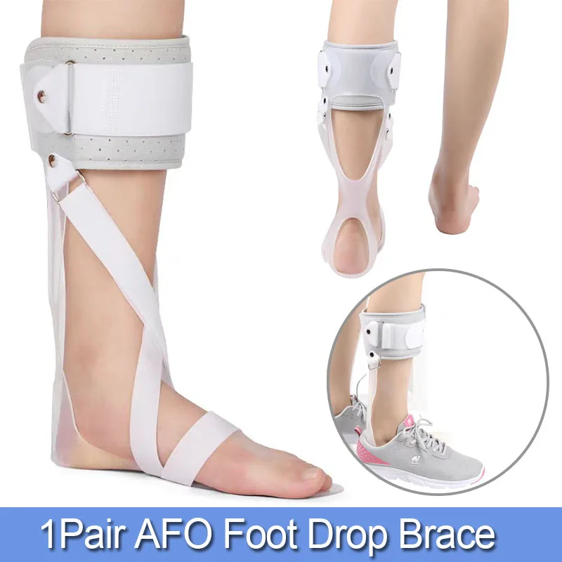 

​1Pair AFO Foot Drop Brace-Medical Ankle Foot Orthosis-For Stroke Hemiplegia Rehabilitation Foot Supports-Walk With Shoes