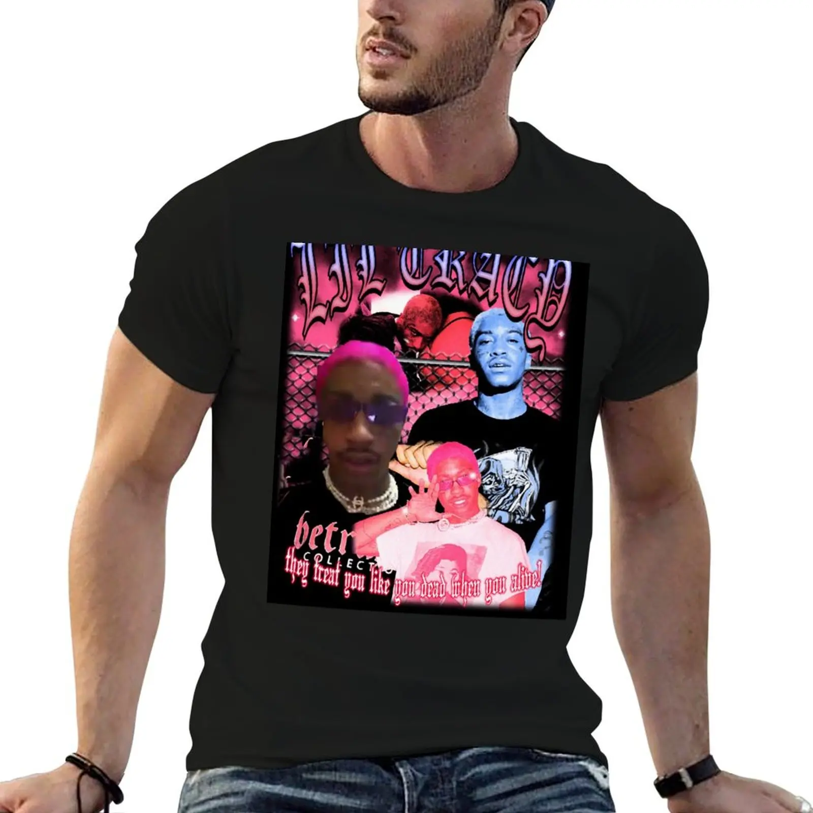 Lil Tracy : Ils vous traitent comme si vous étiez morts quand vous êtes vivants ! T-shirts en coton 100% pour homme, t-shirts en coton doux