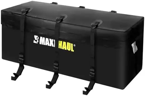 

MaxxHaul 70209 Heavy Duty 47" Hitch Cargo Bag - Black, Water Resistant, 20x20 in, Includes Tie Down Straps