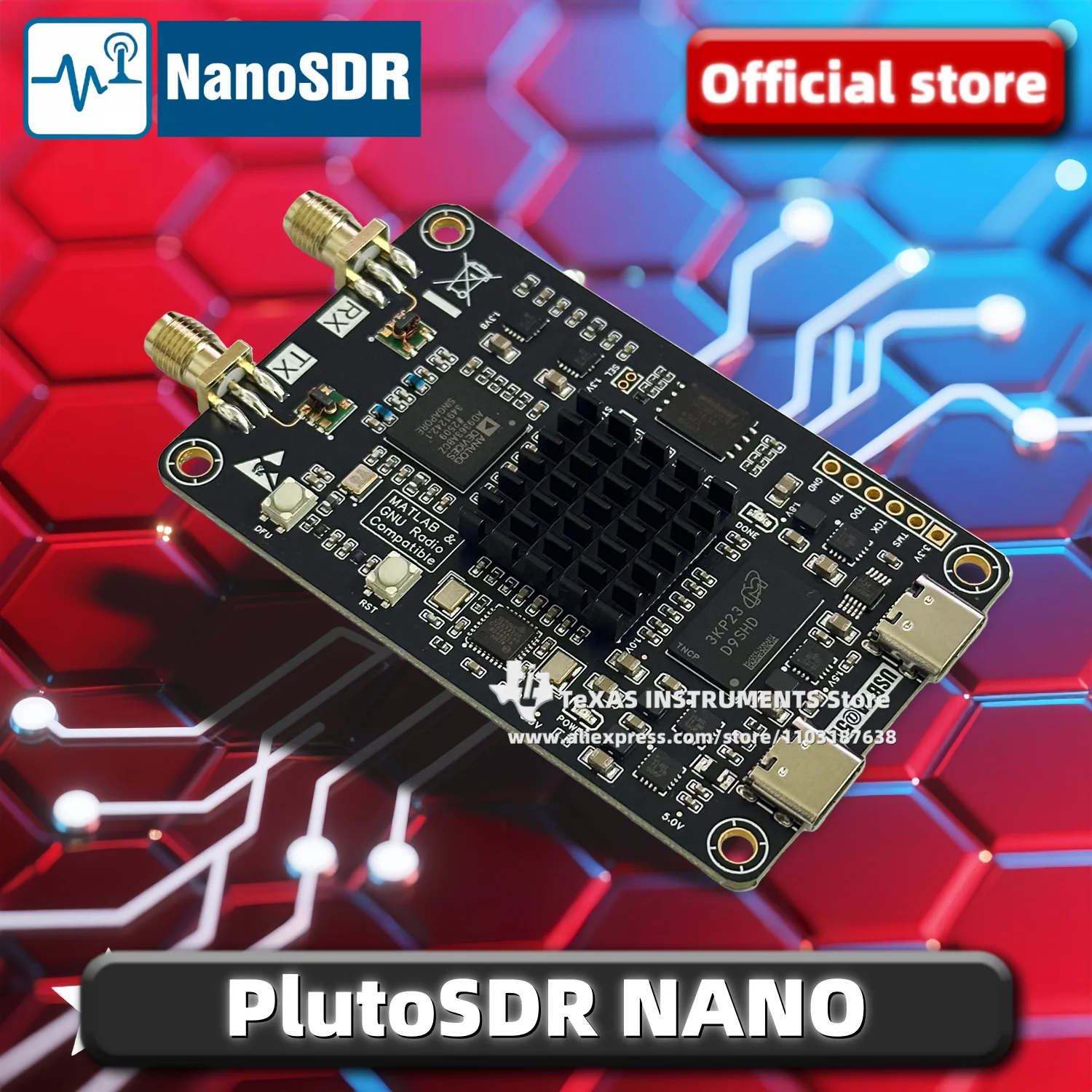 TI Official】NANOSDR PlutoSDR NANO Software Radio ZYNQ7010 AD9363