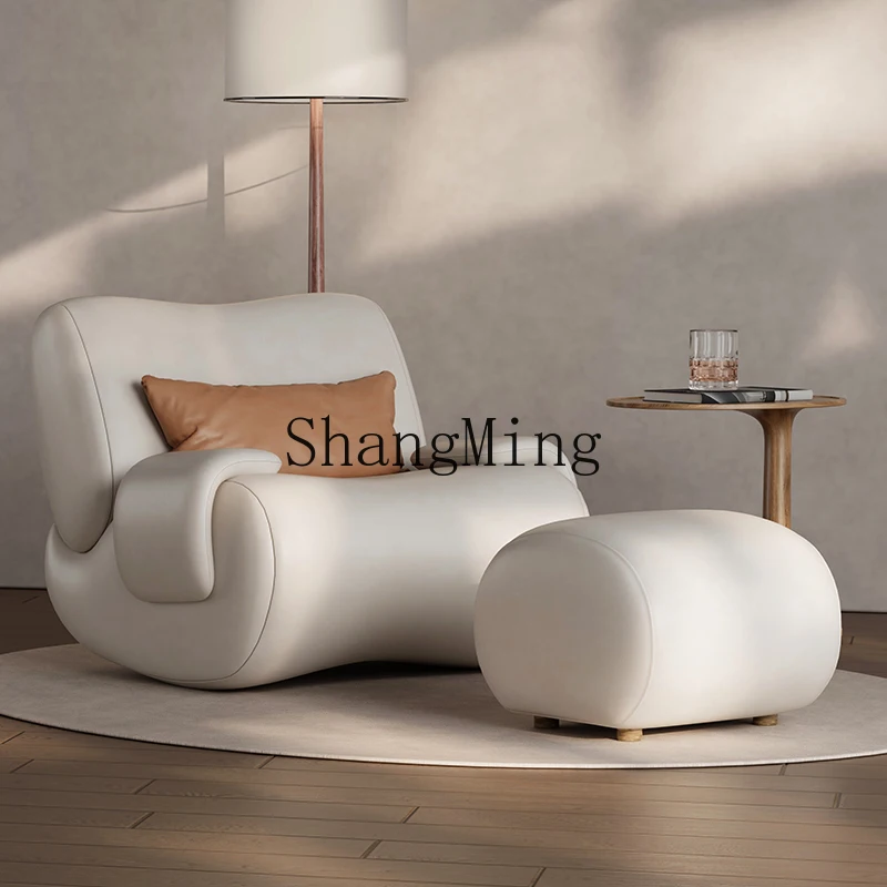 

DHY modern recliner home sofa comfortable reclining living room cream wind single sofa chair
