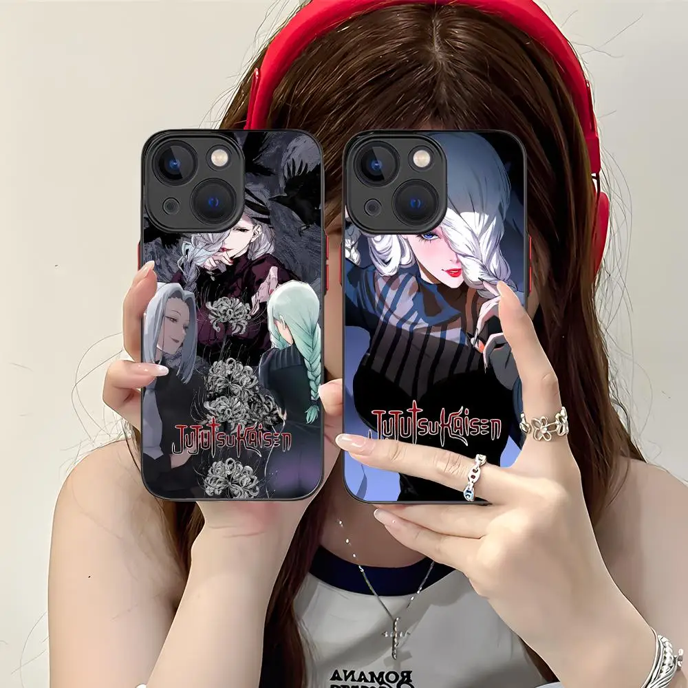 Jujutsu Kaisen Meimei حافظة هاتف محمول آيفون 17 16 15 14 13 12 11 X XR XS 8 7 Pro Max Plus غطاء سيليكون ملون صغير
