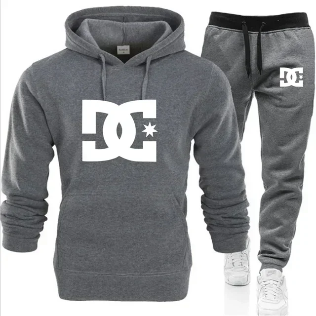2026 Fall_Winter Men's Hoodie Pullover and Casual Pants Set, Autumn_Winter Outdoor Fashion Running and Fitness Two-Piece Set - view 3