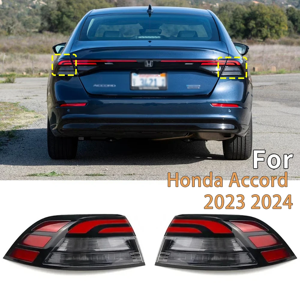 

For Honda Accord 2023 2024 Car LED Tail light Rear Bumper Light Stop Brake Lamp Turn Signal Warning