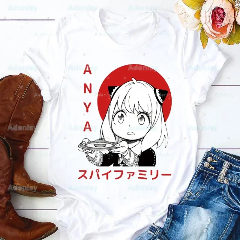 Spy X FAMILY T Shirt Women 90s Yor Anya Anime T-shirt Harajuku Tops Tee Short Sleeve Yor Briar Tshirt Female Yor Forger Tshirts