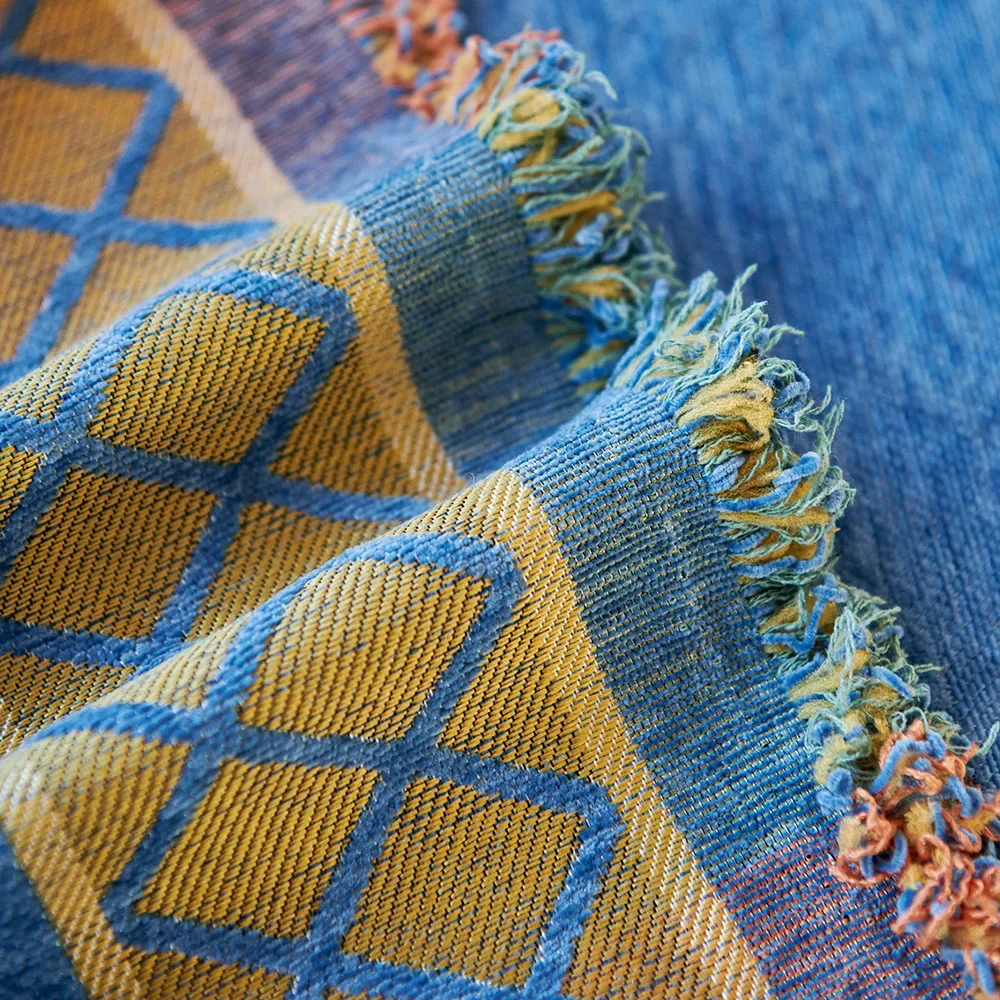 Double Sided Chenille Sofa Cover,All Seasons With Tassels Blanket Sofa Towel,Living Room Sofa Cover,Anti-cat Scratch Couch Cover