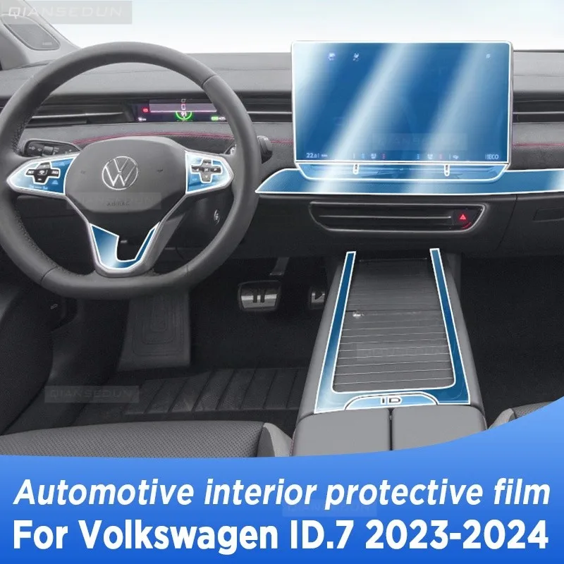 

For VOLKSWAGEN ID.7 2023 2024 Gearbox Panel Navigation Screen Automotive Interior Protective Film Anti-Scratch Sticker