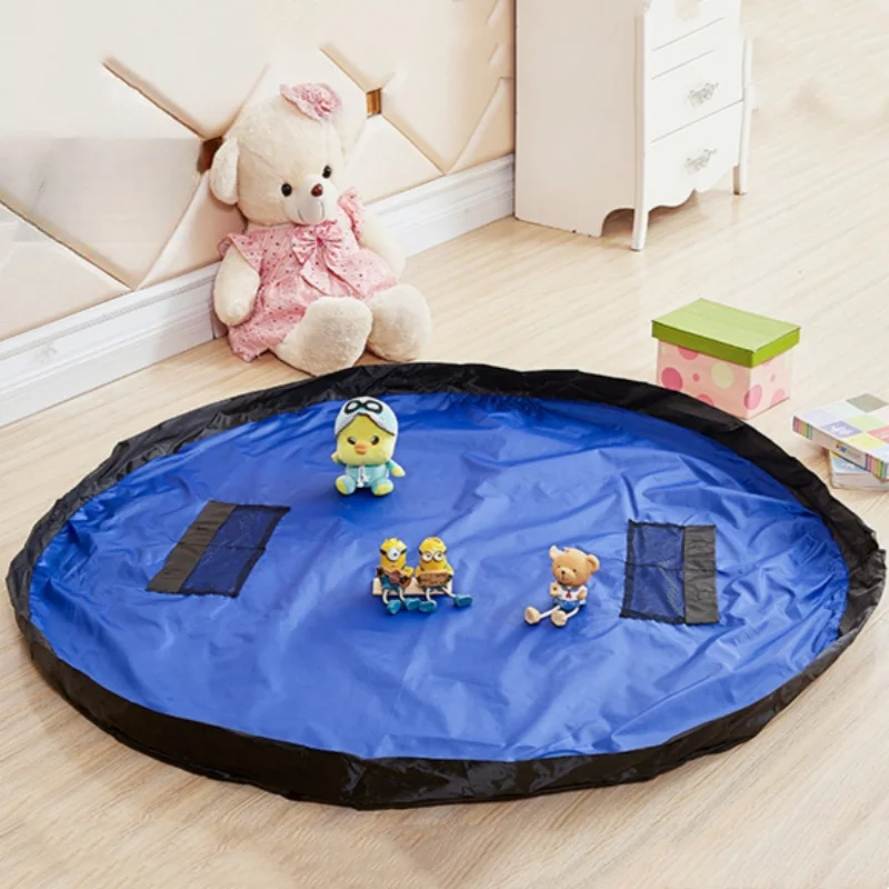 Baby toy fast storage bag waterproof double layer Oxford cloth storage bag portable beam mouth building block finishing toy mat