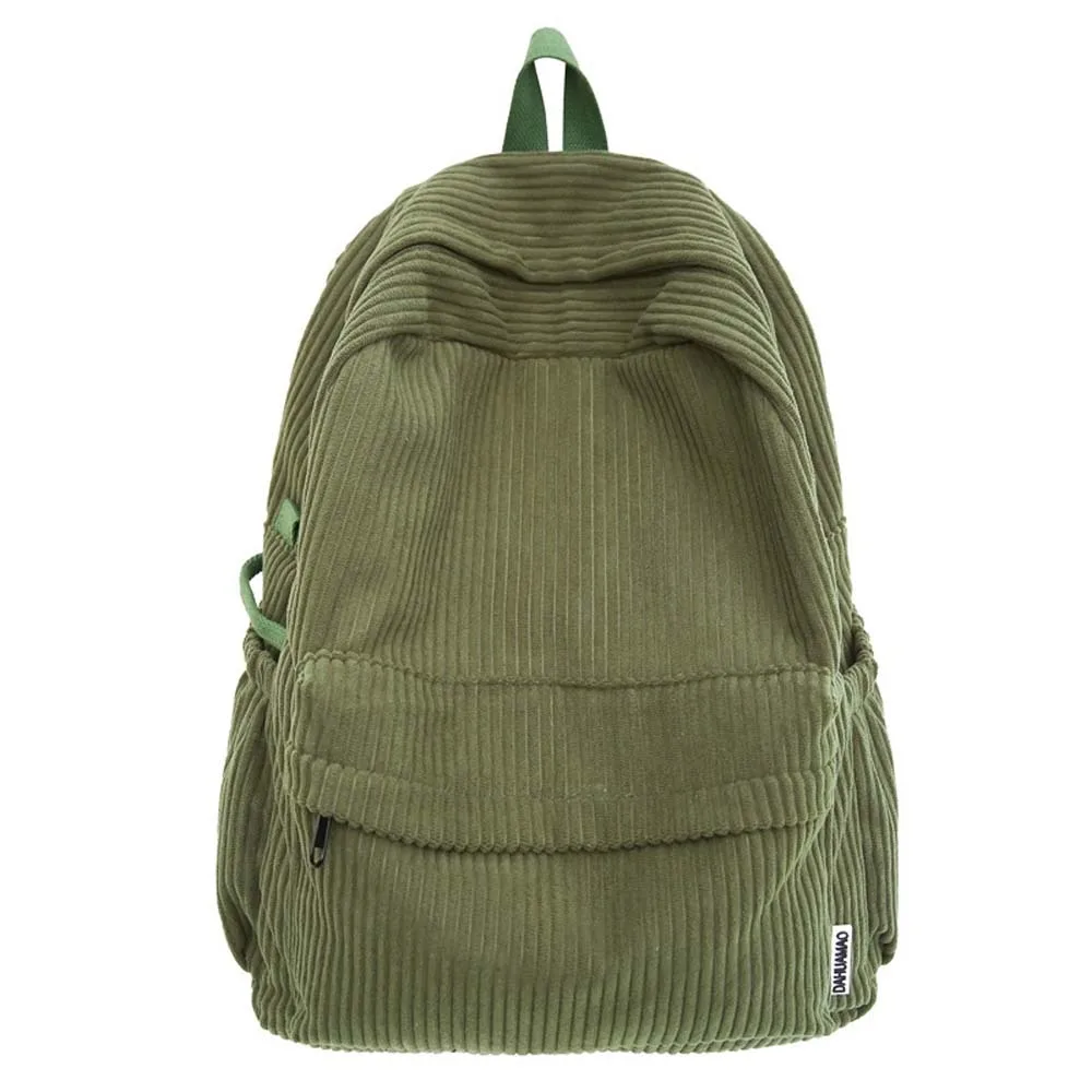 Corduroy Backpack Large Capacity Daypack Lightweight Casual Mori Style Amazon.com: Hyuyikuwol Casual Corduroy Backpack Travel  main image 2