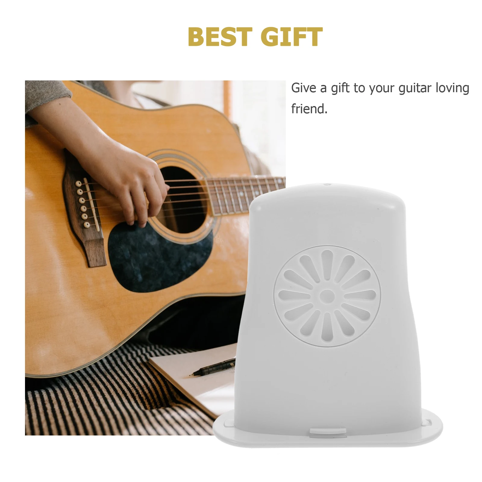 

2 Pcs Small Guitar Humidifier Humidifiers Acoustic White Plastic Stringed Instruments