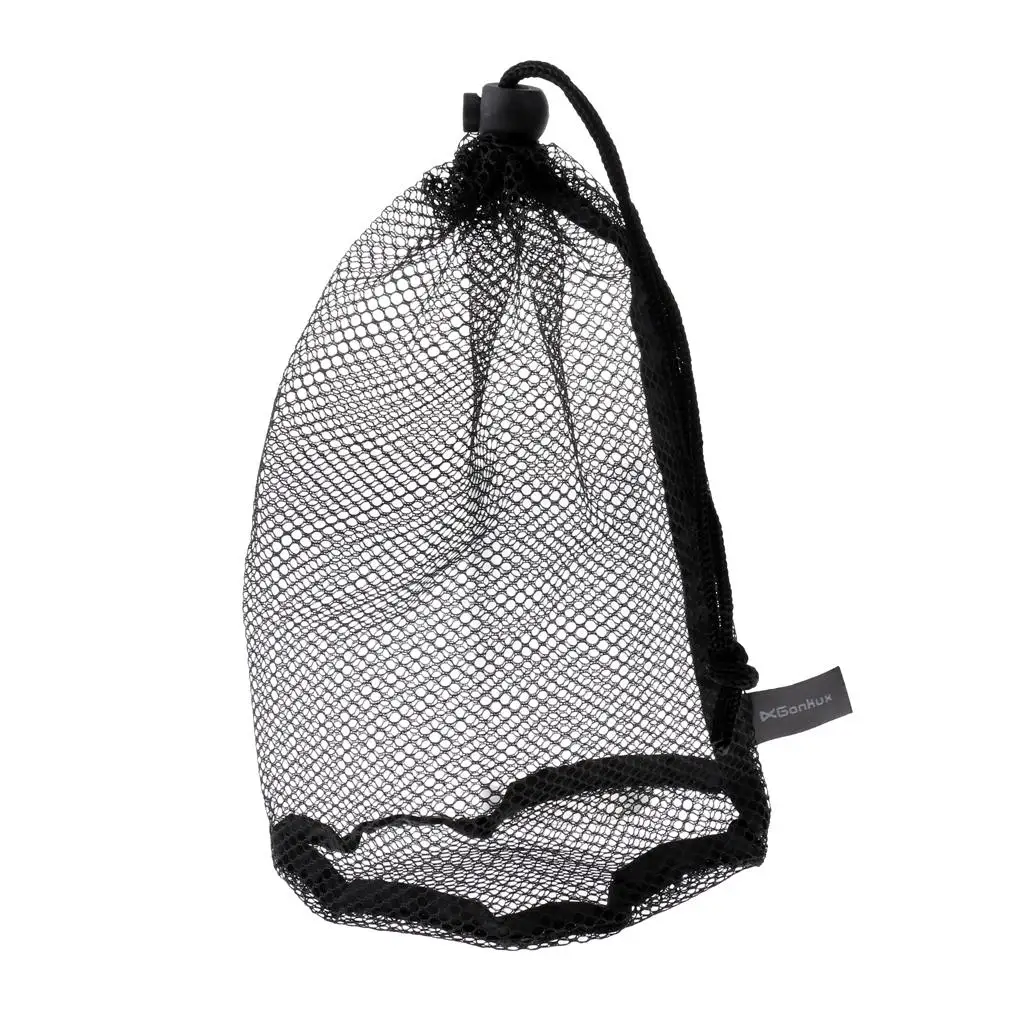 Mesh Net Golf Ball Pouch with Drawstring Ball Storage Bag Golf Accessories for Caddy Bag Organizer