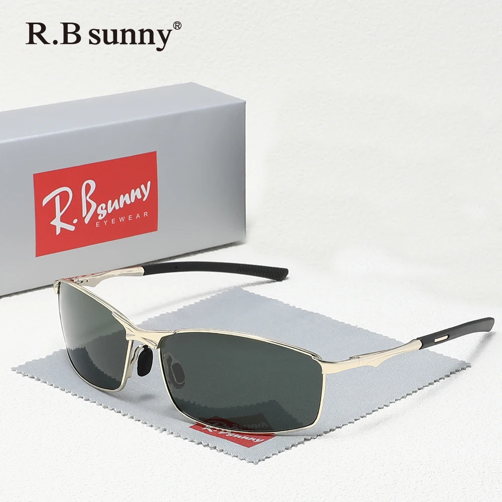 Óculos de sol retângulo polarizado masculino condução liga parsnip uv400 óculos femininos esportes ao ar livre