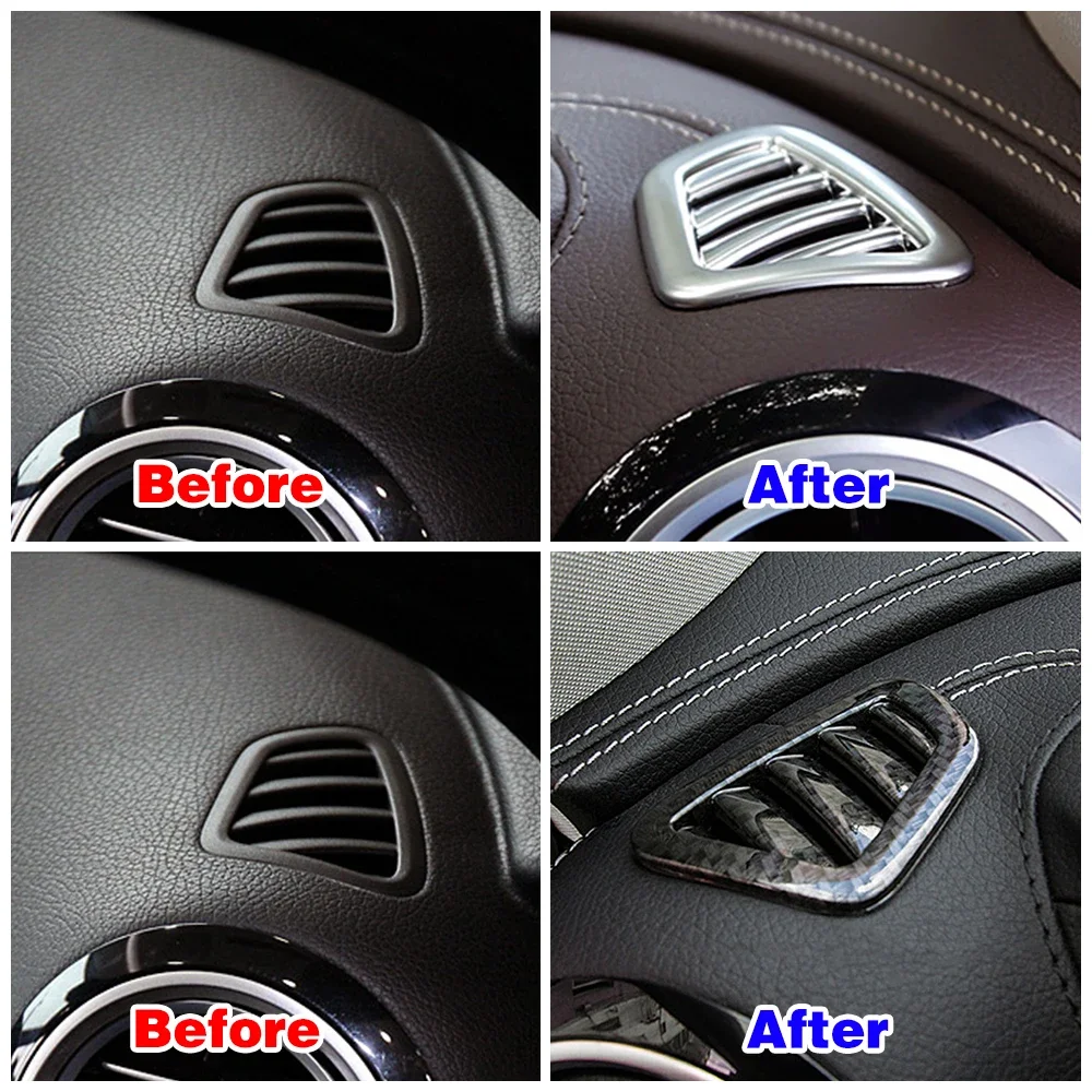 For Mercedes Benz E Class W213 2016 2021 E200 E220 E260 E300 Car Dashboard Air Conditioner AC Duct Outlet Vent Frame Cover Trim