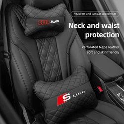 Car Neck Pillows Car Headrest Cushion Support Seat Accessories For Audi Quattro A3 A4 A6 A5 Q5 A1 Q7 Q3 Q2 Q8 A7 A8 TT S1 SQ5