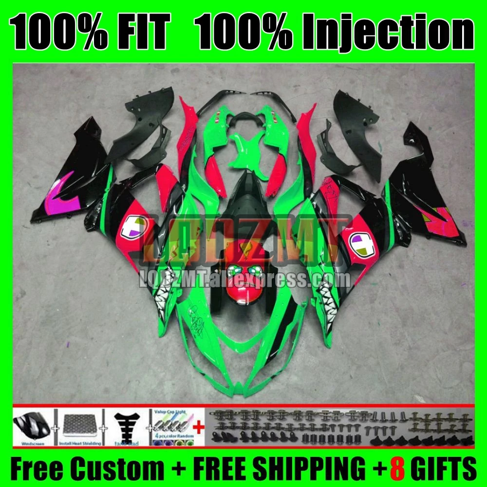 Shark Fish Injection Body For KAWASAKI NINJA ZX636 ZX600 ZX6R 23 24 51No.0 ZX 6R 6 R 636 600 ZX-636 ZX-6R 2023 2024 Fairings