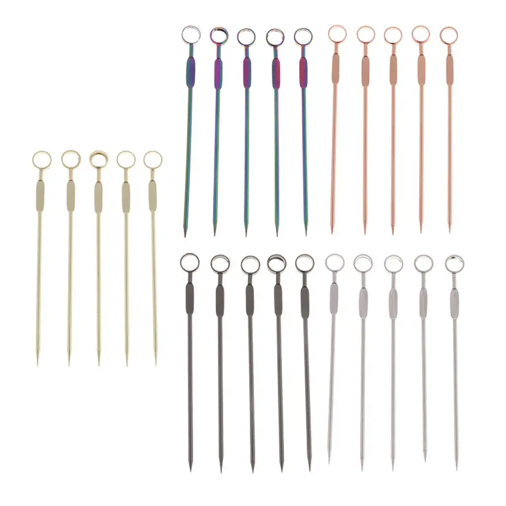 Cocktail Pick Metall Frucht sticks trinken Rühr stäbchen für Party