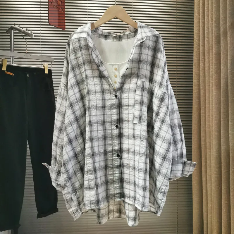 

SuperAen 2026 Spring and Summer New Vintage Korean Style Women's Long-sleeved Lightweight Loose-Fitting Casual Sunscreen Shirts