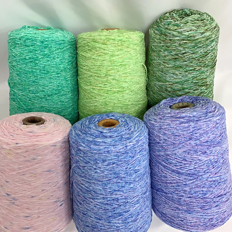 500g High Quality Segmental Dyeing Chenille Silk Cotton Blended Yarn Crochet Hand Knitting 100% Velvet Thread DIY Scarf Sweater