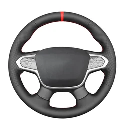 Black Faux Leather Car Steering Wheel Cover for Chevrolet (Chevy) Colorado 2015-2024 Traverse 2018-2024 GMC Canyon 2018