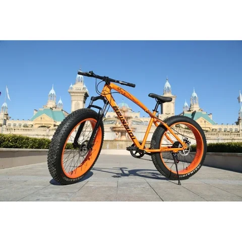 4.0 Extra Wide Fat Tire Snow Bike Variable Speed Shock Absorption Mountain Fat Bike For Sand Beach Snow Off-road Cycling Sports