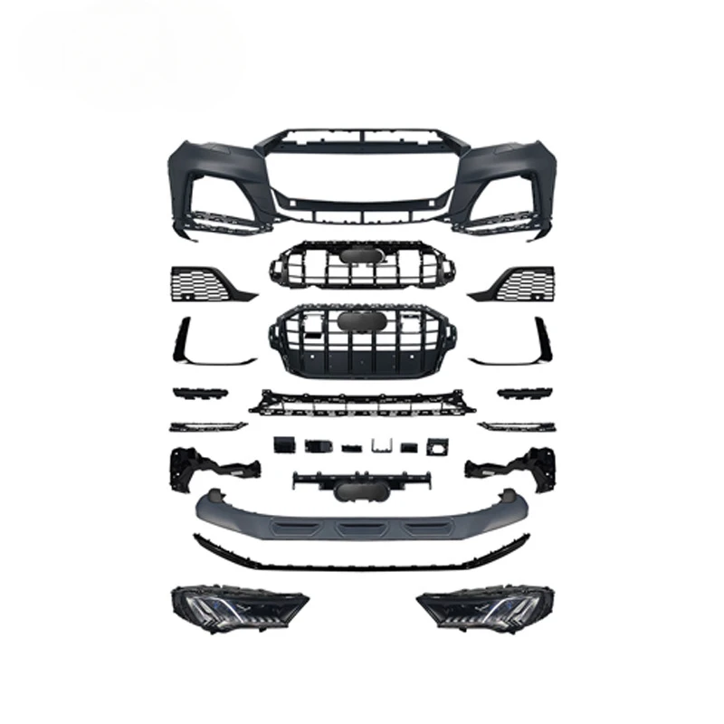 

SAAR Suitable for Audi Q7 Old Model to New Model 2016-2019 Upgrade 23 Model Front Bumper Assembly Headlight Rear Bumper Lip