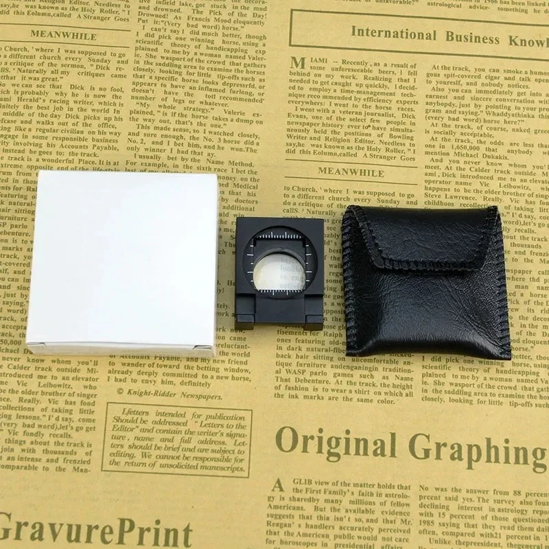 2PC 20X K9 Optical Glass Magnifying Glass All Metal Three-Folding Cloth Mirror Cropped Pigeon Eye Magnifier Helping Hands Loupe