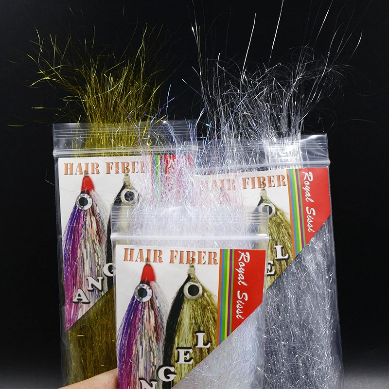 Persuader new 2packs set 5inches long angel hair big streamer wings&bodies&tails fly tying materials mylar tinsel flash fibres