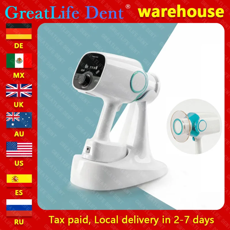 GCC SA AE ES EU DE Mexico In Stock GreatLife Dental Hyperlight X-Ray Digital Portable X Ray Rvg Sensor Machine System Rx Camera