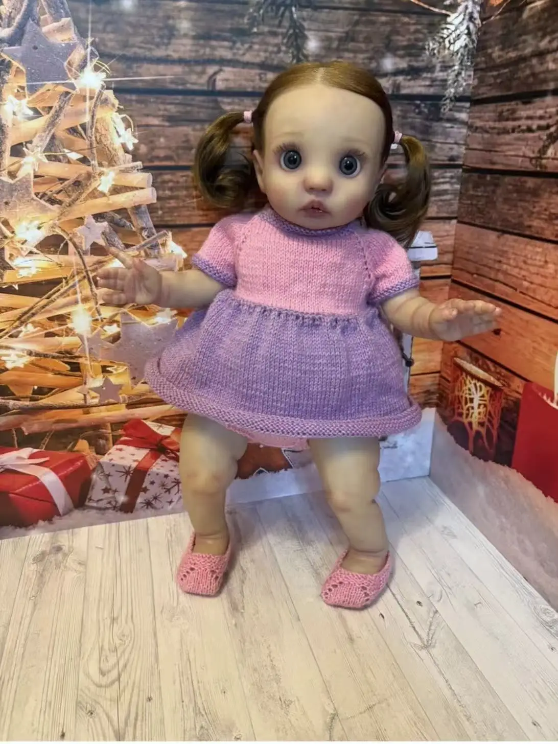 

St.Store Toddle Baby 16inch Peeka Already Painted Adorable Reborn Doll Rooted Hair As Gift