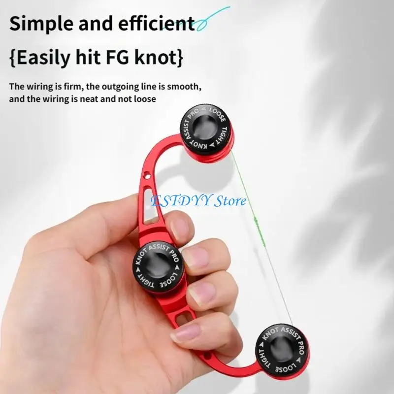 

G6DE Stainless Steel Knots Tying Tool For Fishing Leader Metal Knotter For Anglers