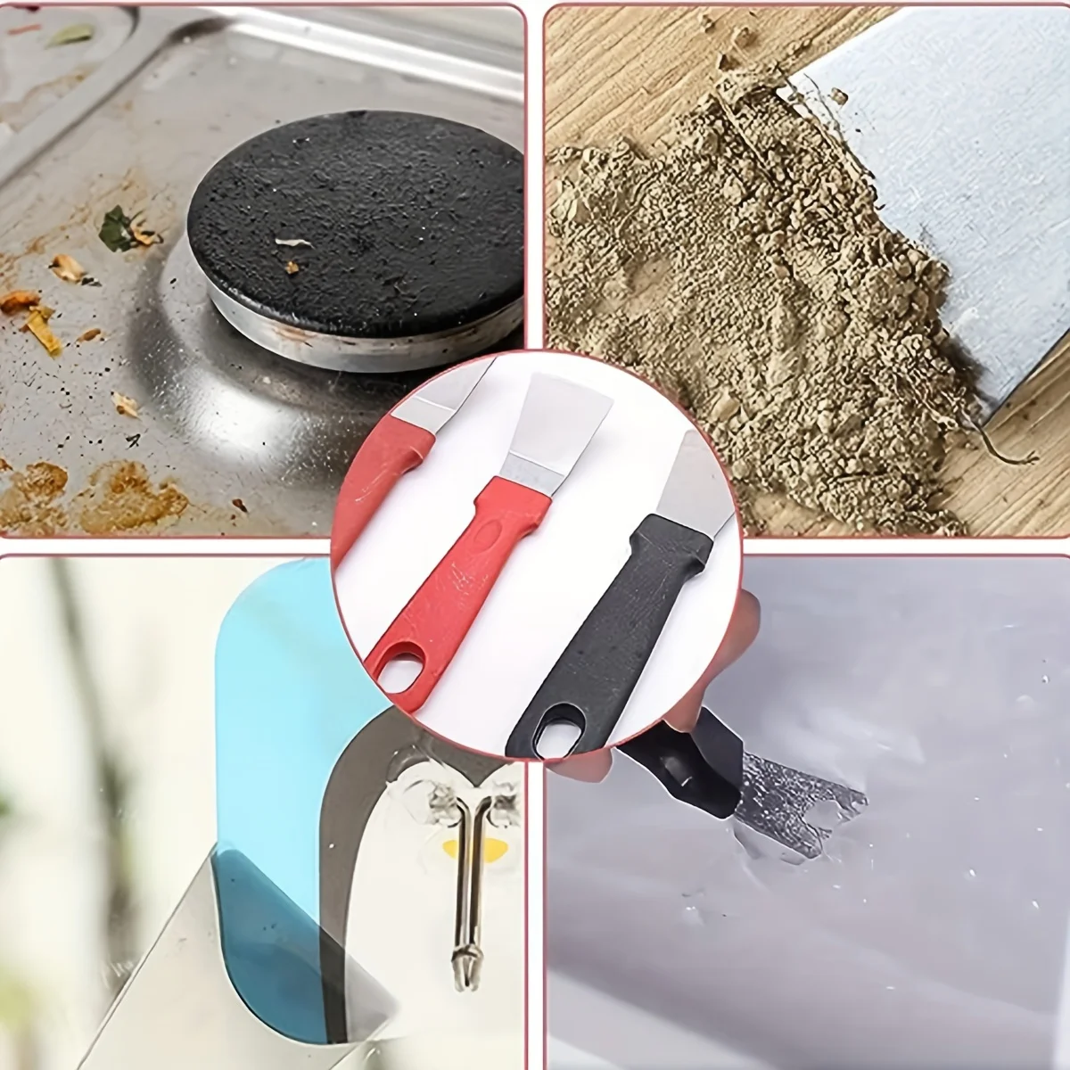 Stainless Steel Scraper Multi Use Tool for Removing Labels Stickers Paint from Glass Stovetop Adhesive Cleaner Kitchen Gadget image 6