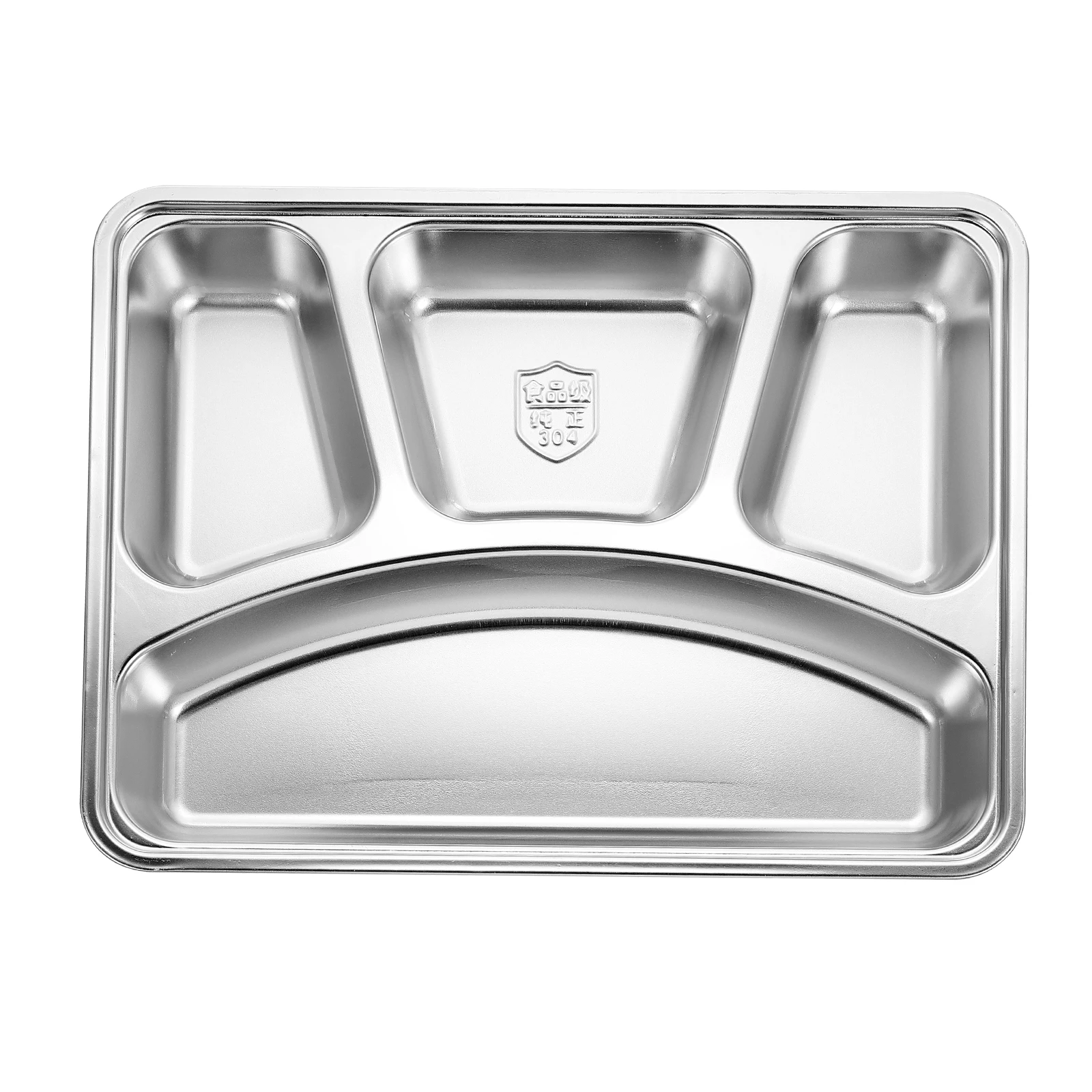 

Stainless Steel Lunch Box Compartment Tray Divided Food Plates Kids Household Tableware Home Supplies Safe Hygienic Outdoor