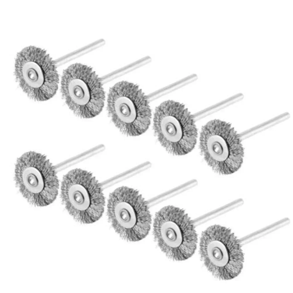 Wire Wheel Brush Steel polishing Brush 10PCS Wire Brush 25mmStainless Steel Disc Brushes For Grinder Rotary Tool