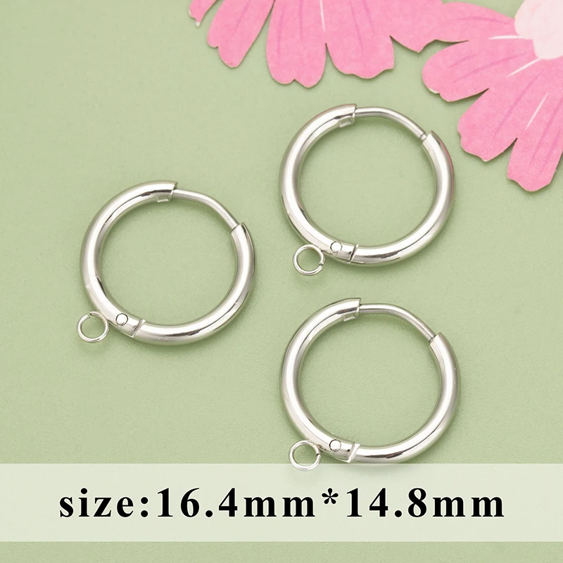 assoonas MC42, Schmuckzubehör, 316L-Edelstahl, nickelfrei, handgefertigt, Schmuckherstellungszubehör, Verschlussösen, 4 Stück/Set. – Detail 4
