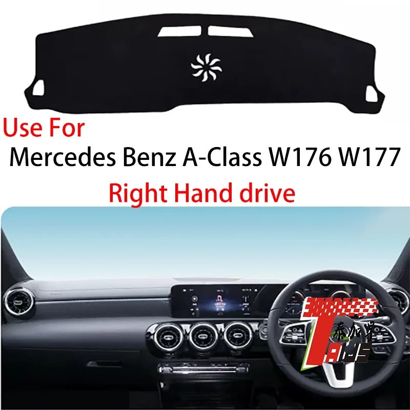 

TAIJS factory Flannel right-hand drive Car dashboard cover for Mercedes/Benz A-class W176 W177 Right-hand drive