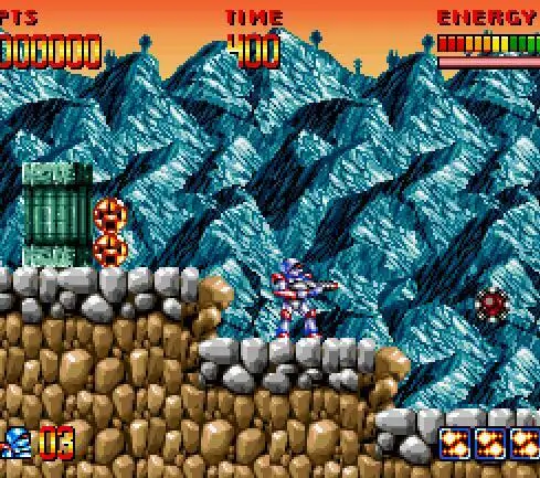 Super Turrican 16 Bit Grote Grijze Game Card Voor Ntsc Game Player